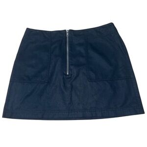 Womens Treasure and Bond Black Zipper Mini Skirt Size Large Black, Pockets EUC